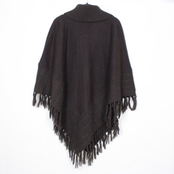 Tweeds Brown Wool Poncho - Picture 2 of 12